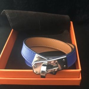 Hermes Kelly Double Tour Blue Electric PHW